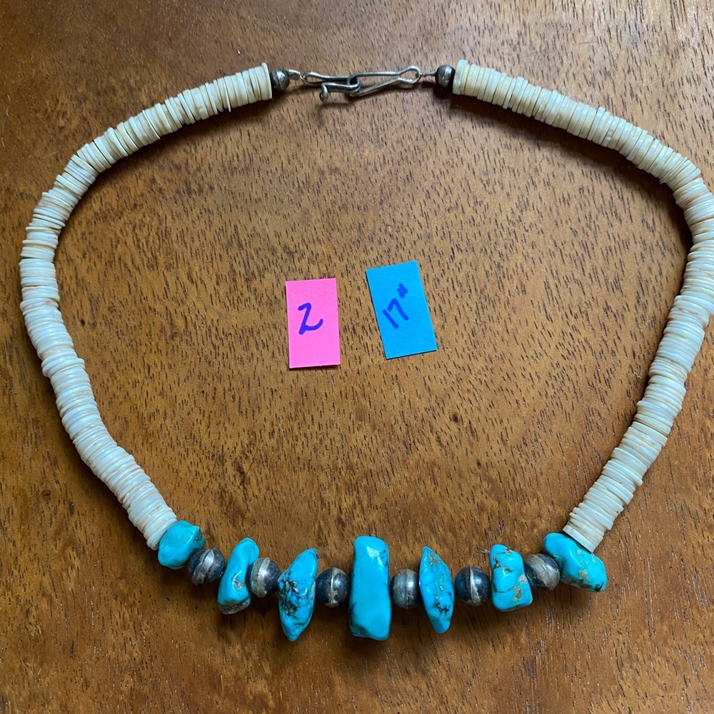 Men’s. Vintage heishi and gemstone necklaces. - Picture 2 of 9